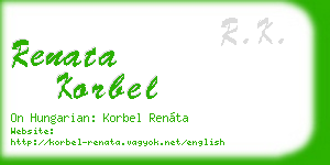 renata korbel business card