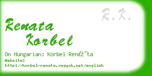 renata korbel business card